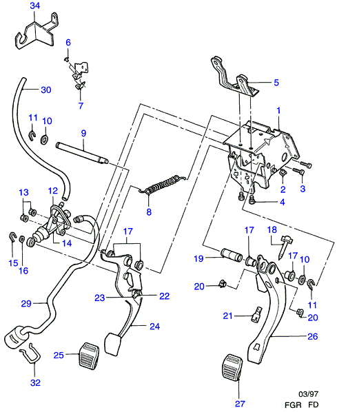 FORD 1 062 670 - Bremžu signāla slēdzis ps1.lv