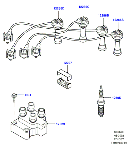 FORD 1004430 - Augstsprieguma vadu komplekts ps1.lv