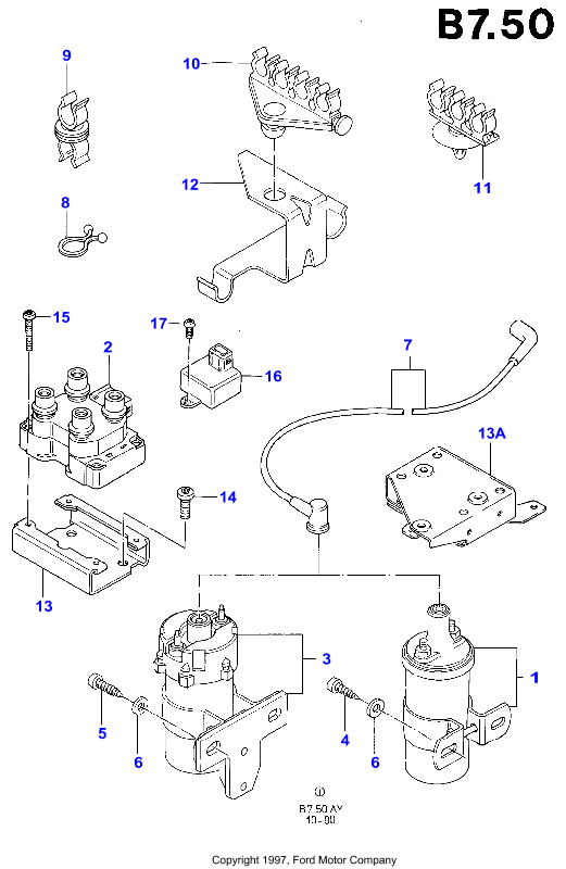 FORD 6 137 406 - Augstsprieguma vadu komplekts ps1.lv