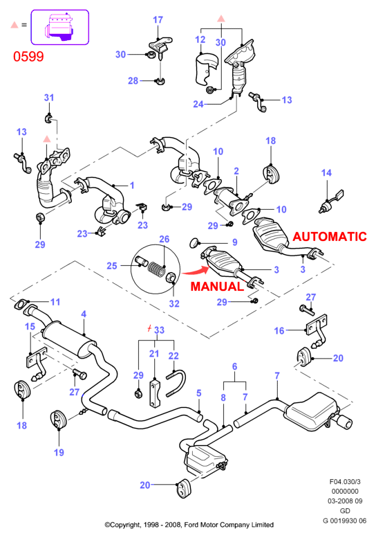 FORD 4 878 467 - Bukse, Stabilizators ps1.lv