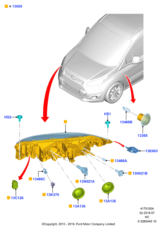 FORD 1827688 - Pamatlukturis ps1.lv