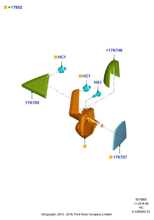 FORD 1815172 - Spoguļstikls, Ārējais atpakaļskata spogulis ps1.lv