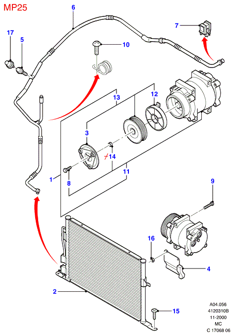 FORD 3933911 - Kompresors, Gaisa kond. sistēma ps1.lv