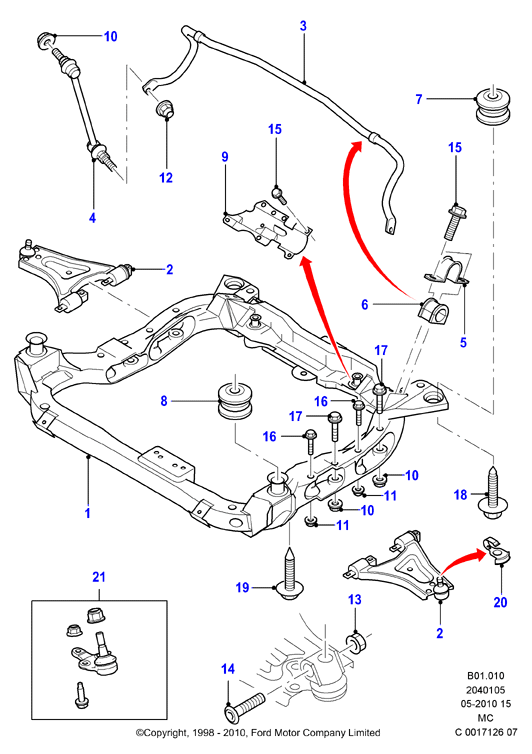 FORD 1130576 - Balst / Virzošais šarnīrs ps1.lv