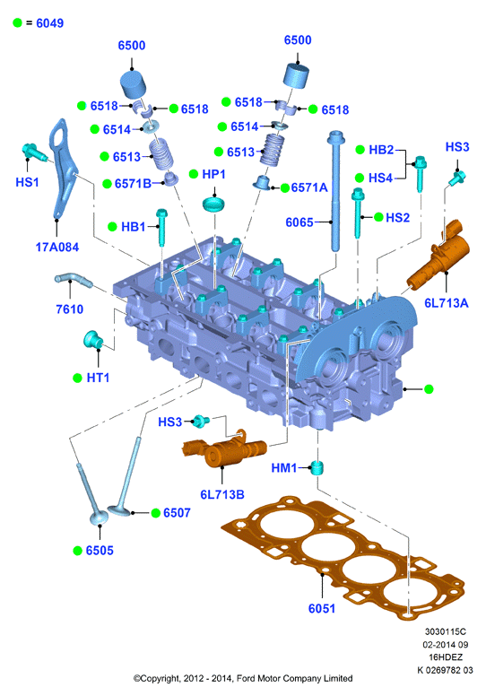 FORD 1 479 887 - Blīvgredzens, Vārsta kāts ps1.lv