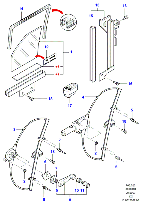 FORD 1079233 - Stikla pacelšanas mehānisms ps1.lv