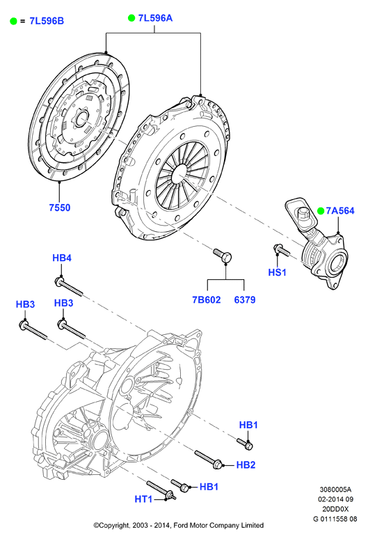 FORD 1682283 - Sajūga komplekts ps1.lv