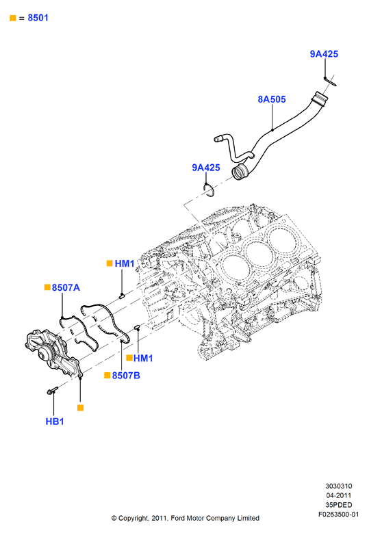 FORD 7T4Z 8507-B - Blīvgredzens, Iesmidzināšanas sprausla ps1.lv