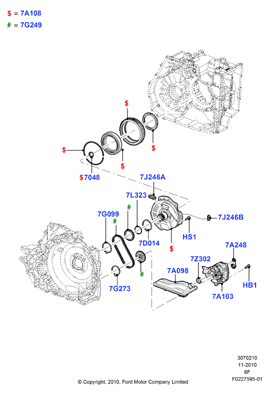 FORD USA 7T4Z-7A098-B - Hidrofiltrs, Automātiskā pārnesumkārba ps1.lv