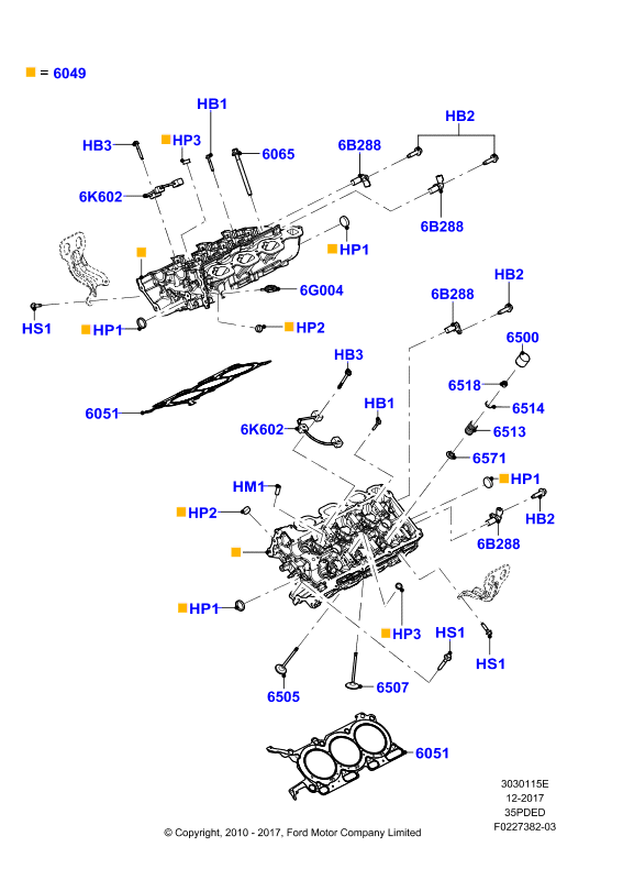 FORD AT4Z 6051-E - Blīvgredzens, Iesmidzināšanas sprausla ps1.lv