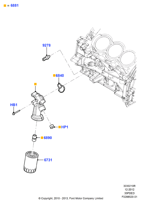 FORD USA AA5Z-6714-A - Eļļas filtrs ps1.lv