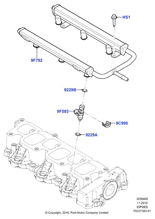 FORD 7T4Z 9229-B - Gumijas gredzens ps1.lv