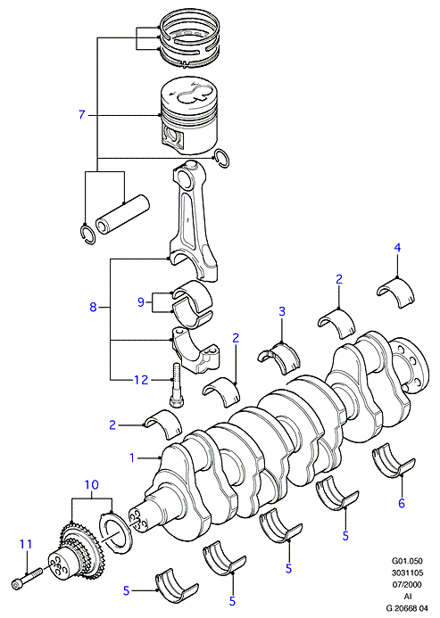 FORD 1096238 - Klaņa gultnis ps1.lv