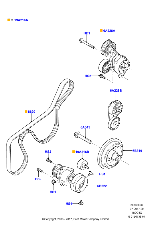 FORD 2 110 254 - Ķīļrievu siksna ps1.lv