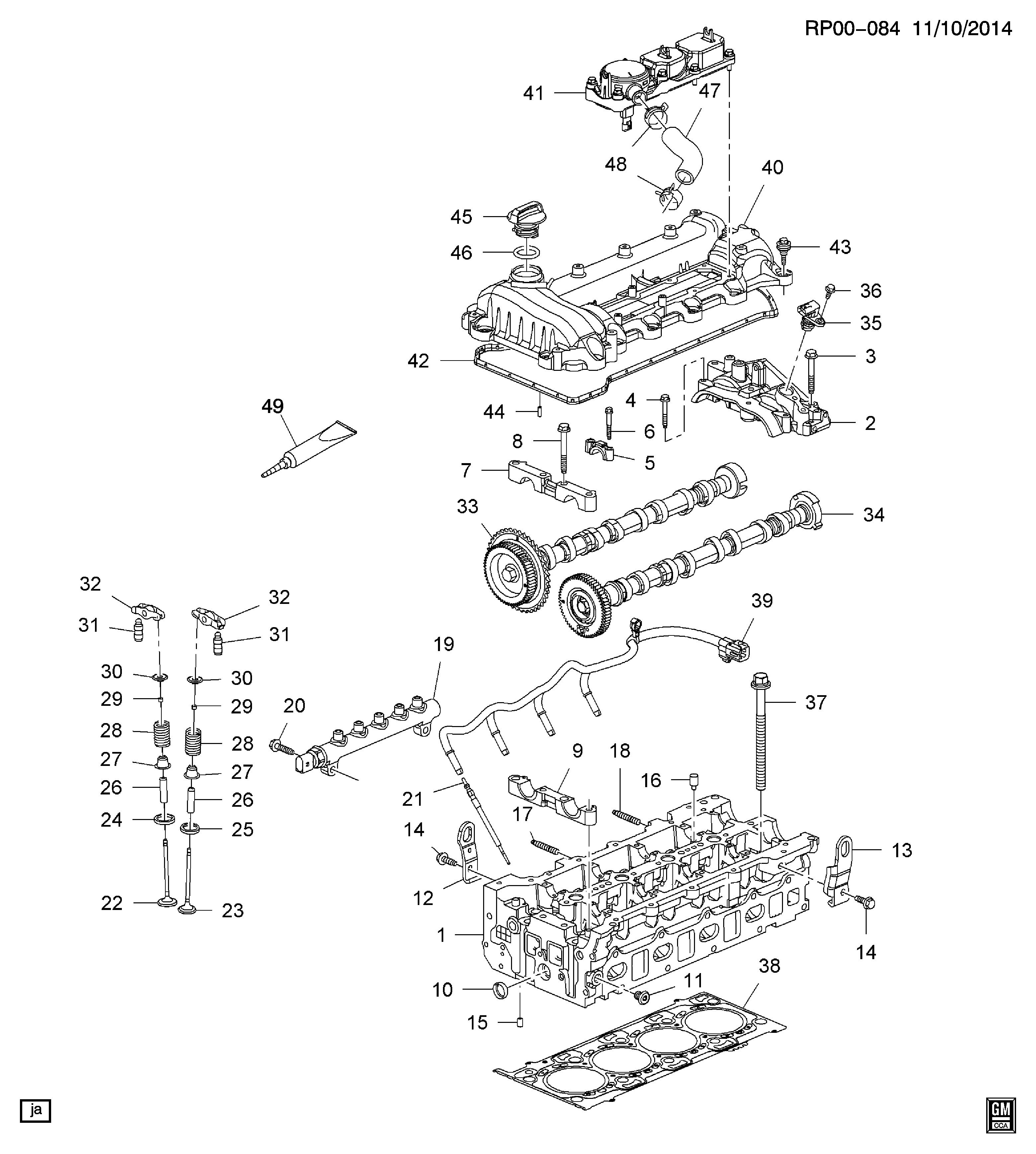 Chevrolet 55 183 812 - Blīvgredzens, Vārsta kāts ps1.lv