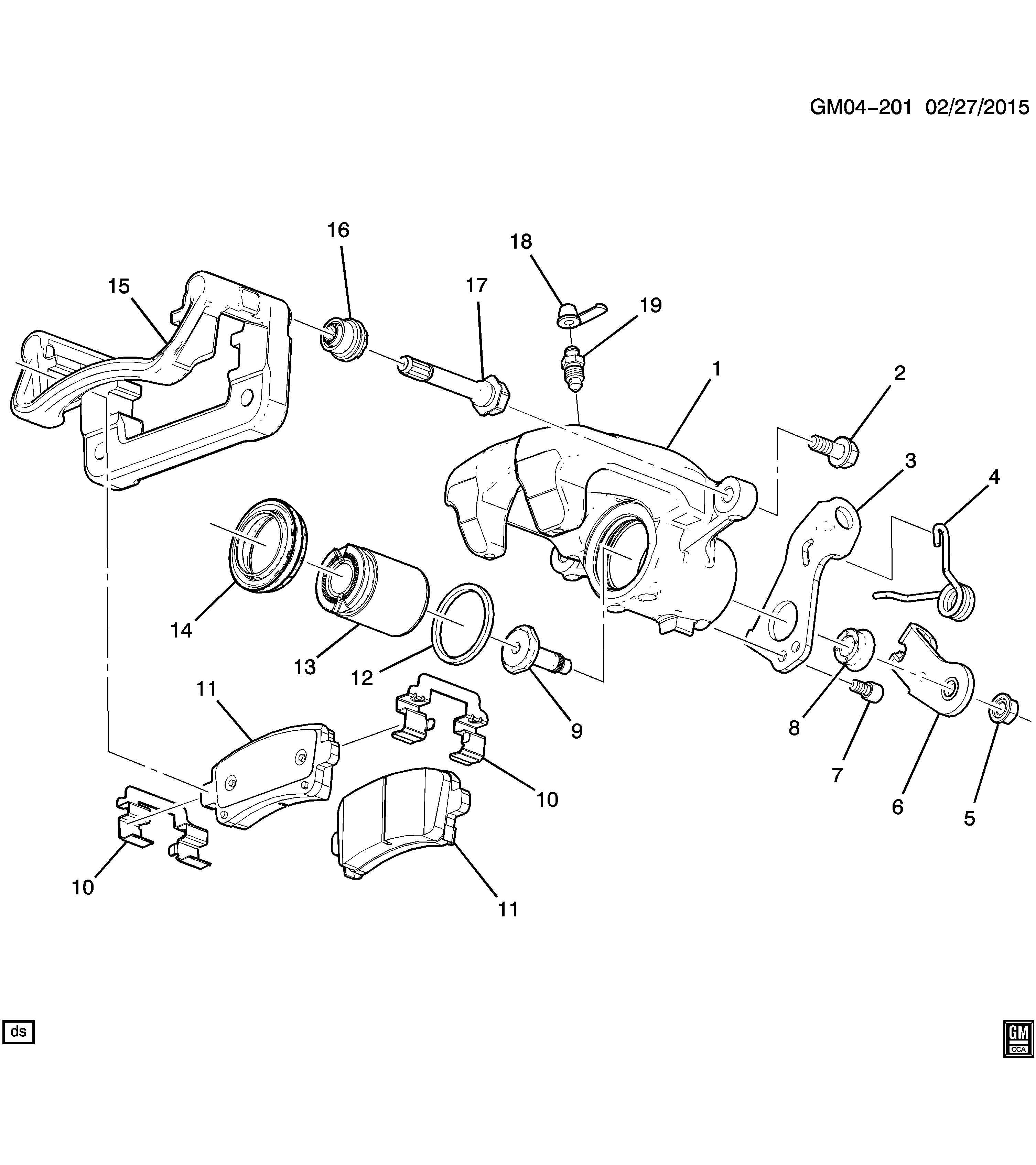 CHEVROLET (SGM) 22846361 - Bremžu uzliku kompl., Disku bremzes ps1.lv