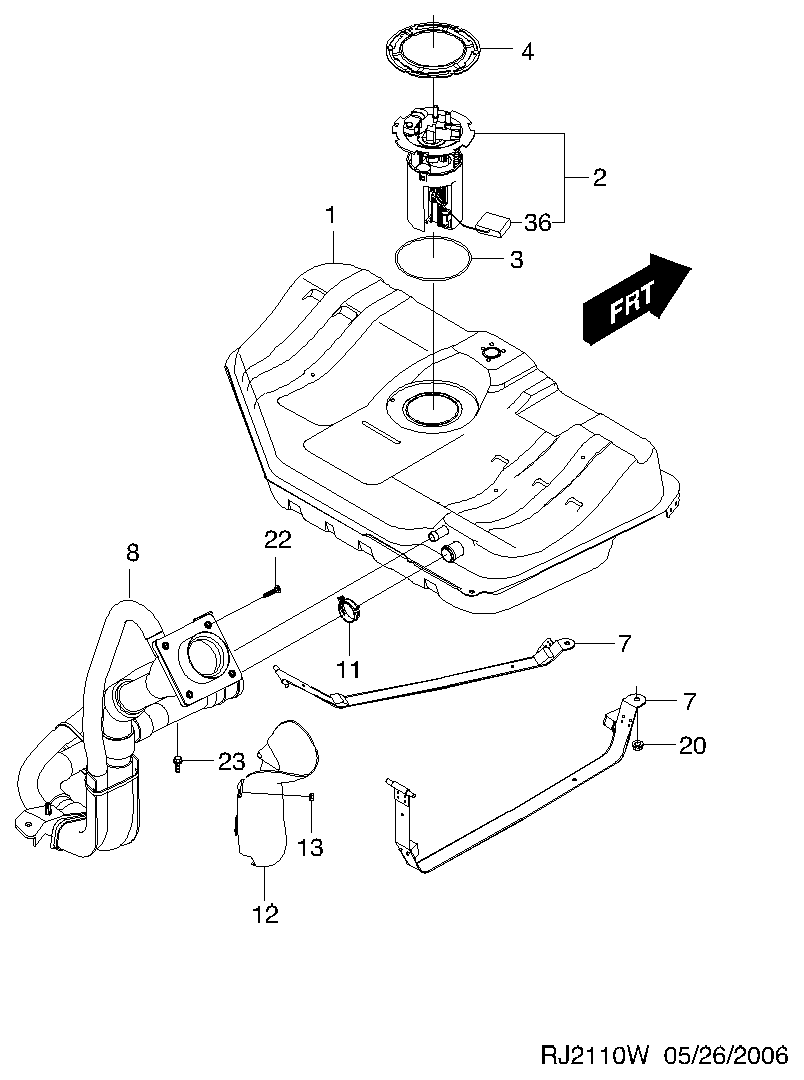 DAEWOO 96183170 - Blīve, Ieplūdes kolektors ps1.lv