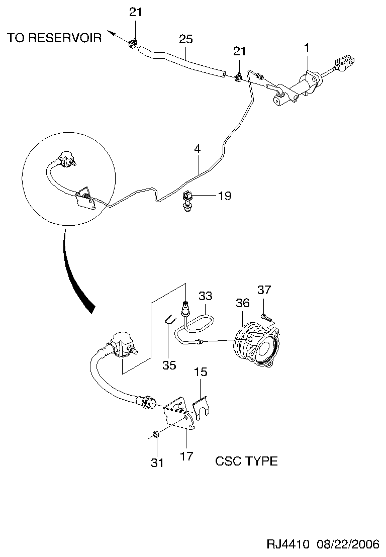 BUICK (SGM) 96286828 - Centrālais izslēdzējmehānisms, Sajūgs ps1.lv