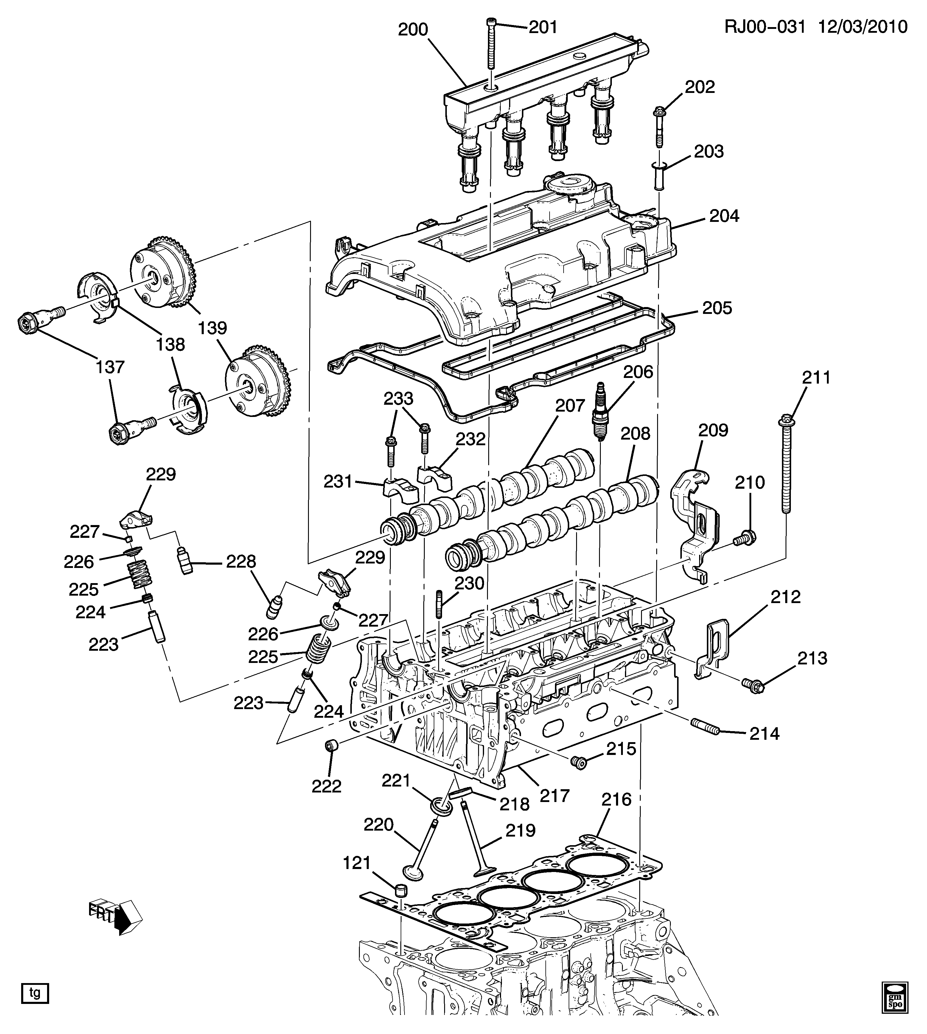 Chevrolet 55 573 747 - Blīve, Motora bloka galvas vāks ps1.lv