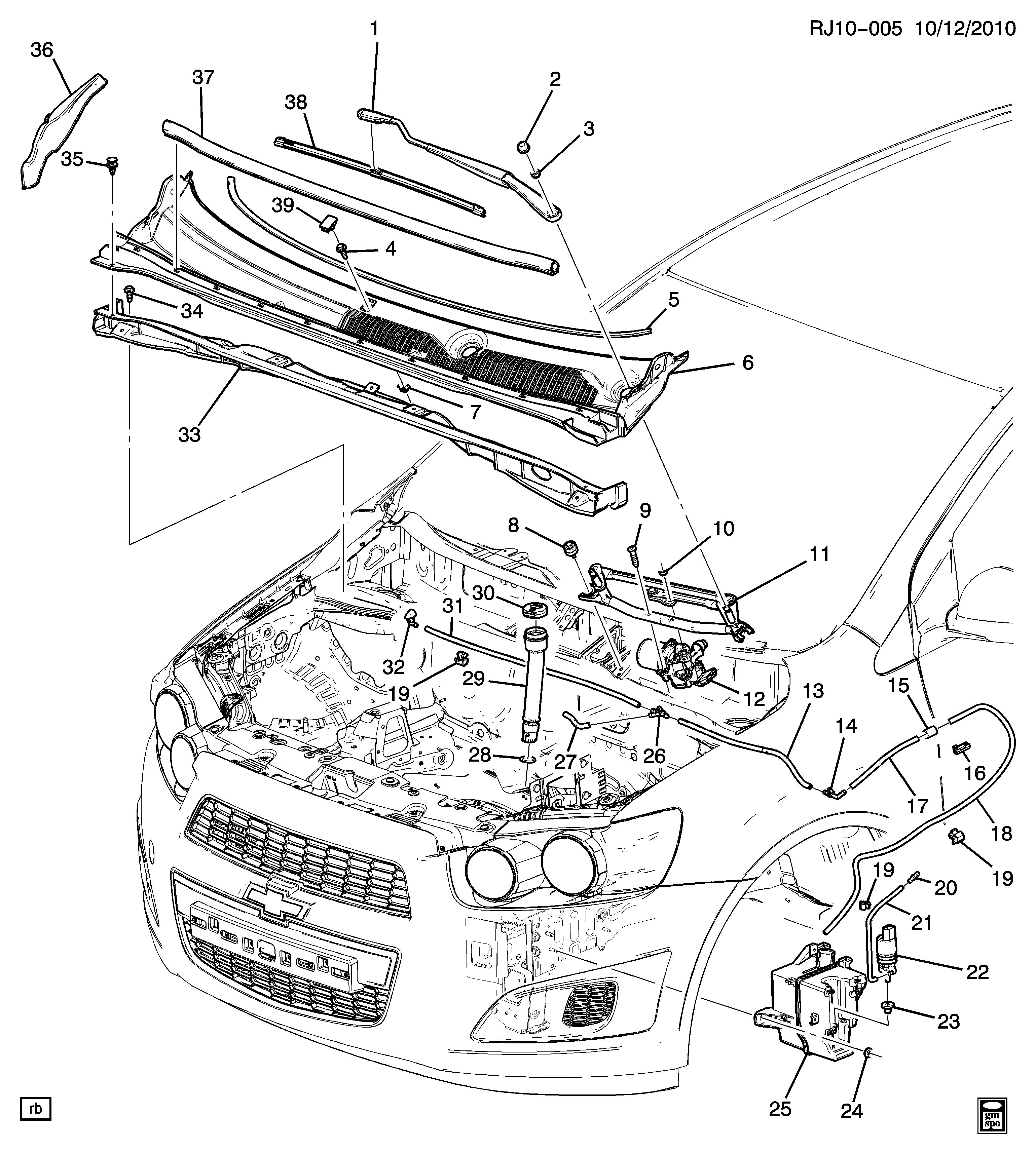 General Motors 95228810 - Stikla tīrītāja slotiņa ps1.lv