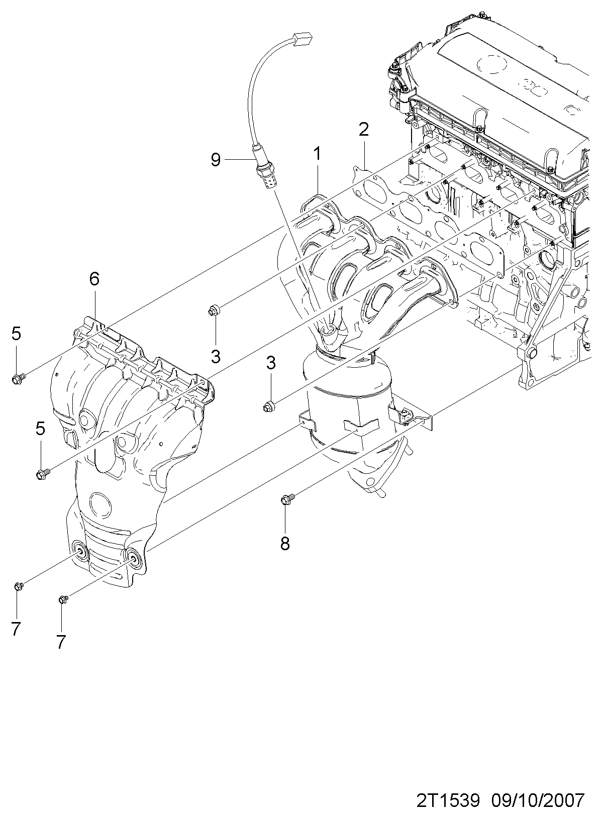 Chevrolet 12 992 396 - Blīve, Izplūdes kolektors ps1.lv