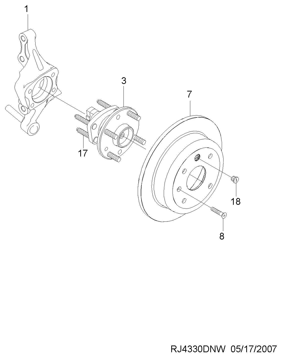 Chevrolet 96328248 - Riteņa rumbas gultņa komplekts ps1.lv