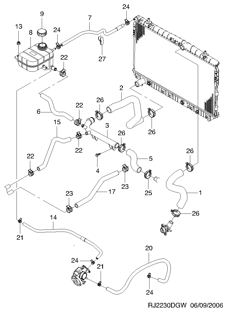 FORD 96420303 - Vāciņš, Dzesēšanas šķidruma rezervuārs ps1.lv