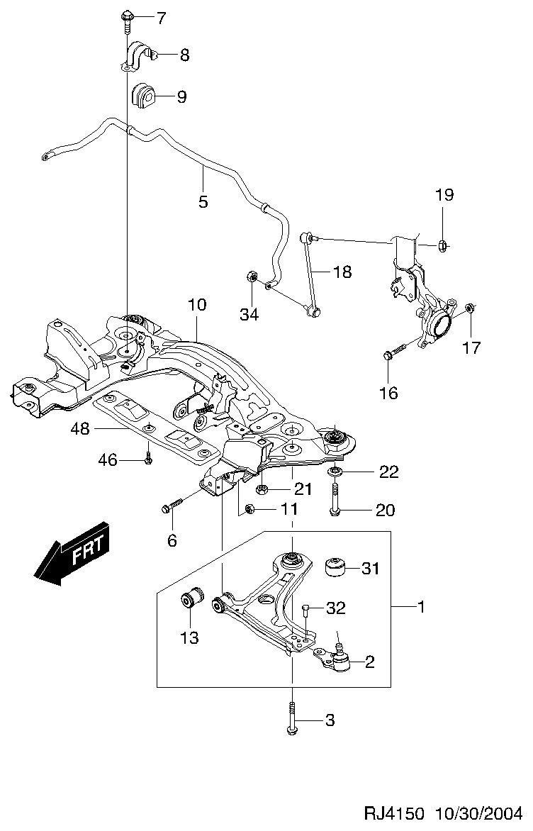 DAEWOO 96474040 - Bukse, Stabilizators ps1.lv