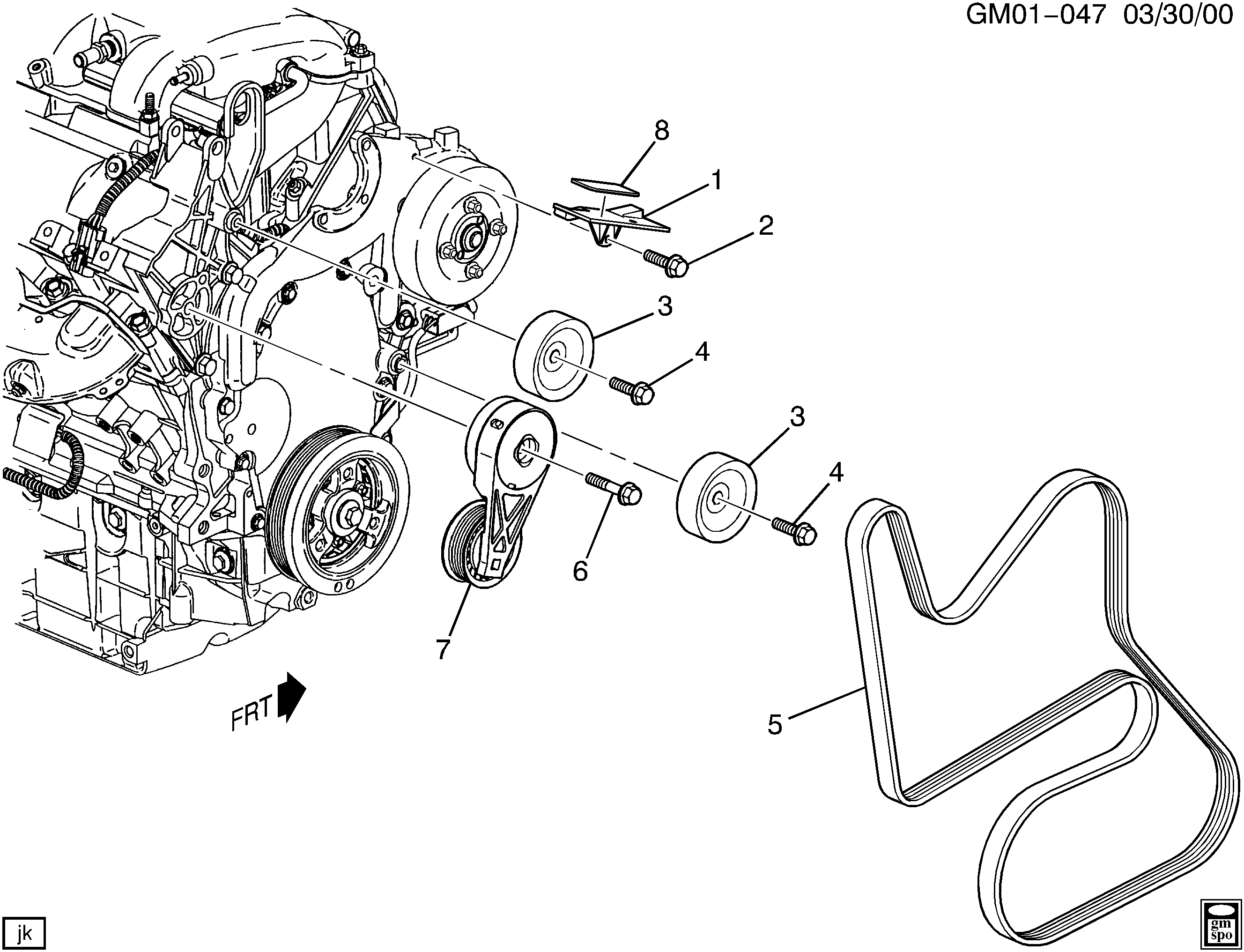 Oldsmobile 12563097 - Parazīt / Vadrullītis, Ķīļrievu siksna ps1.lv