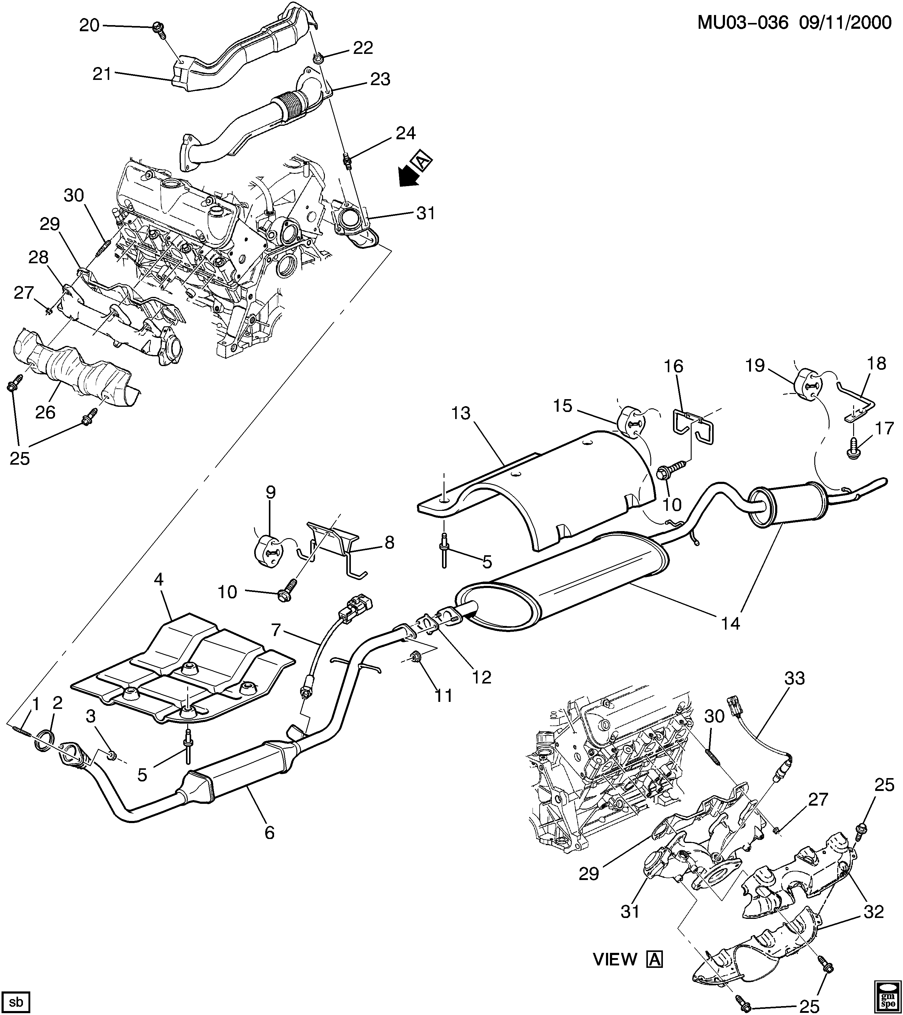 Chevrolet 24504632 - Blīve, Izplūdes kolektors ps1.lv