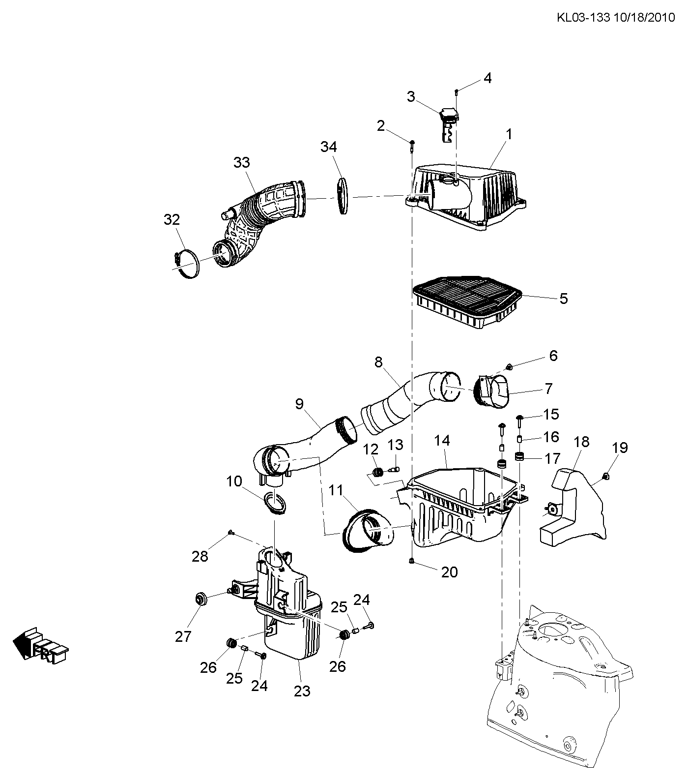 DAEWOO 22745824 - Gaisa filtrs ps1.lv