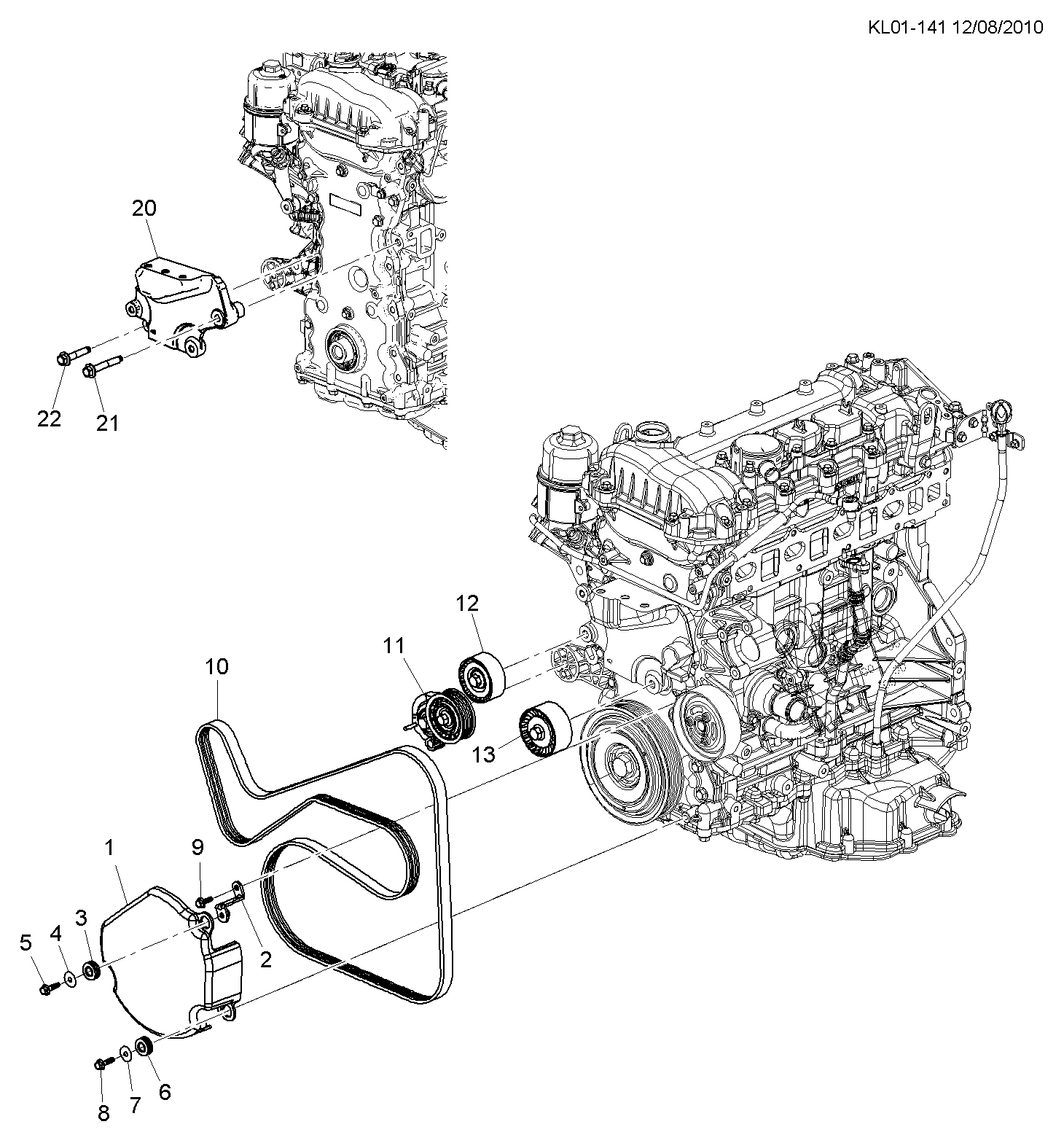 Vauxhall 96868477 - Parazīt / Vadrullītis, Ķīļrievu siksna ps1.lv