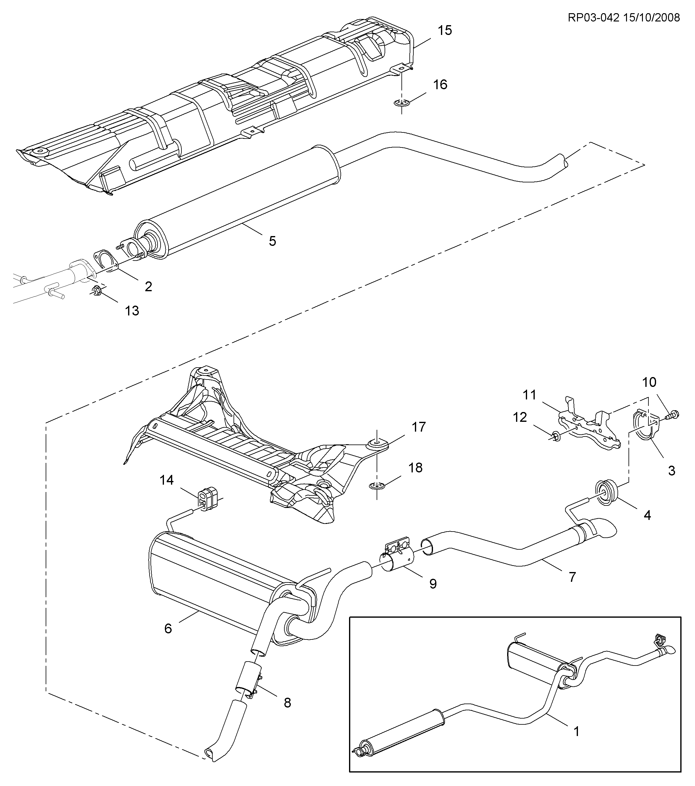 Chevrolet 13278367 - Savienojošie elementi, Izplūdes gāzu sistēma ps1.lv