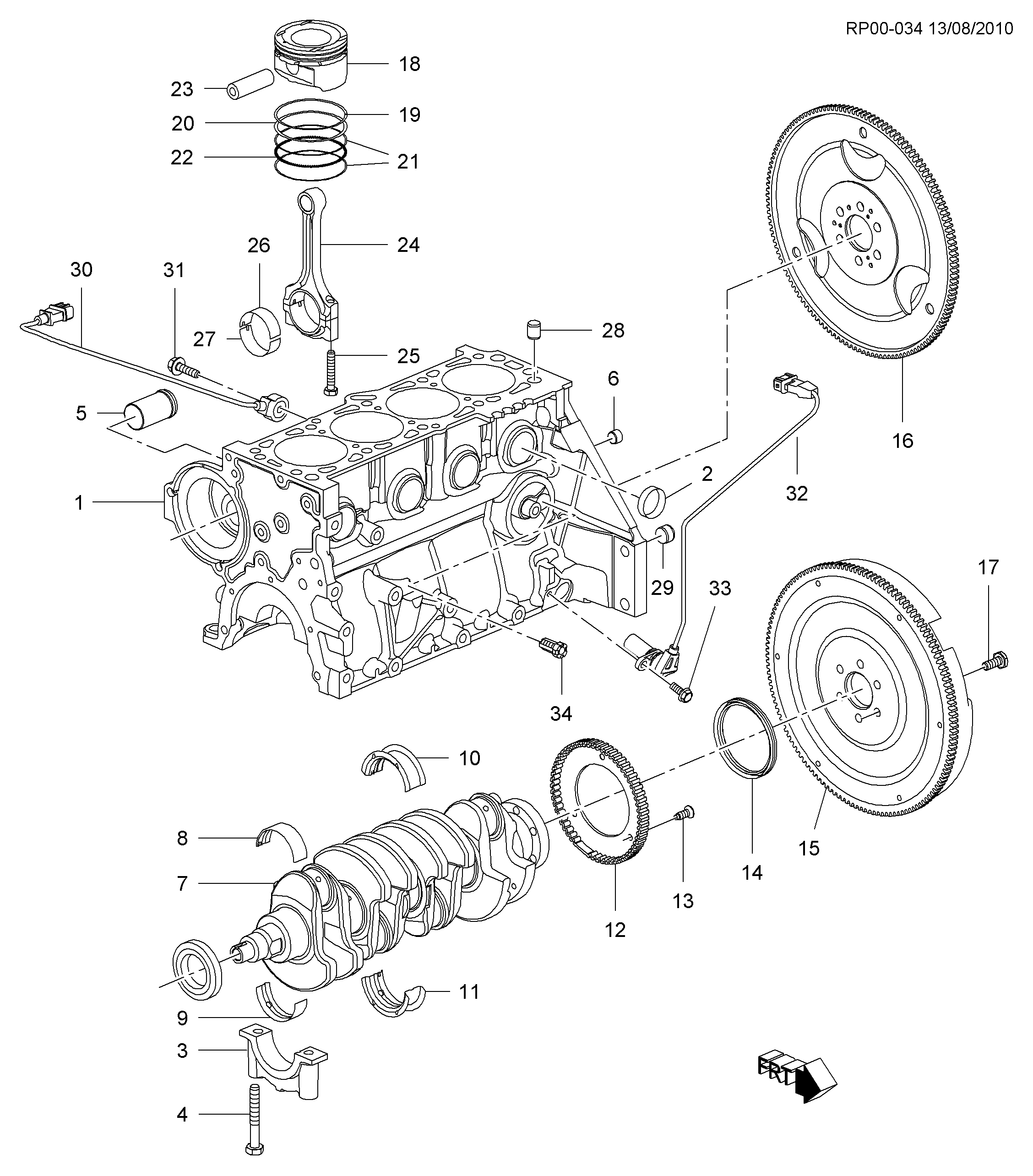 DAEWOO 96434780 - Impulsu devējs, Kloķvārpsta ps1.lv