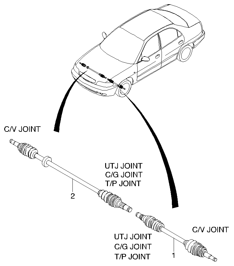 DAEWOO 96181882 - Šarnīru komplekts, Piedziņas vārpsta ps1.lv