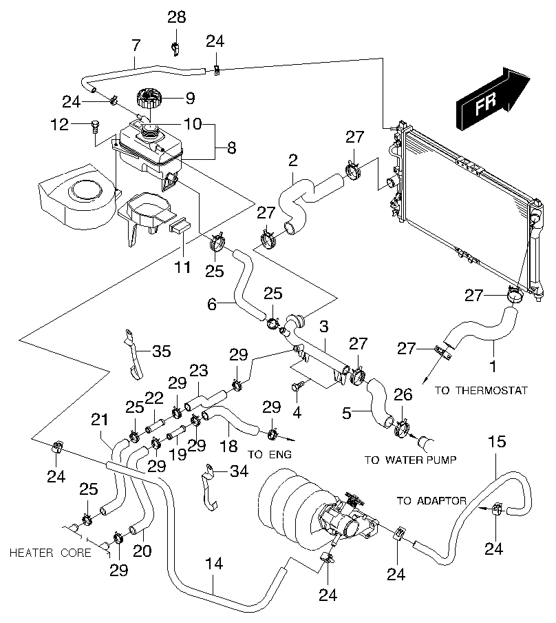 FORD 96312510 - Vāciņš, Dzesēšanas šķidruma rezervuārs ps1.lv