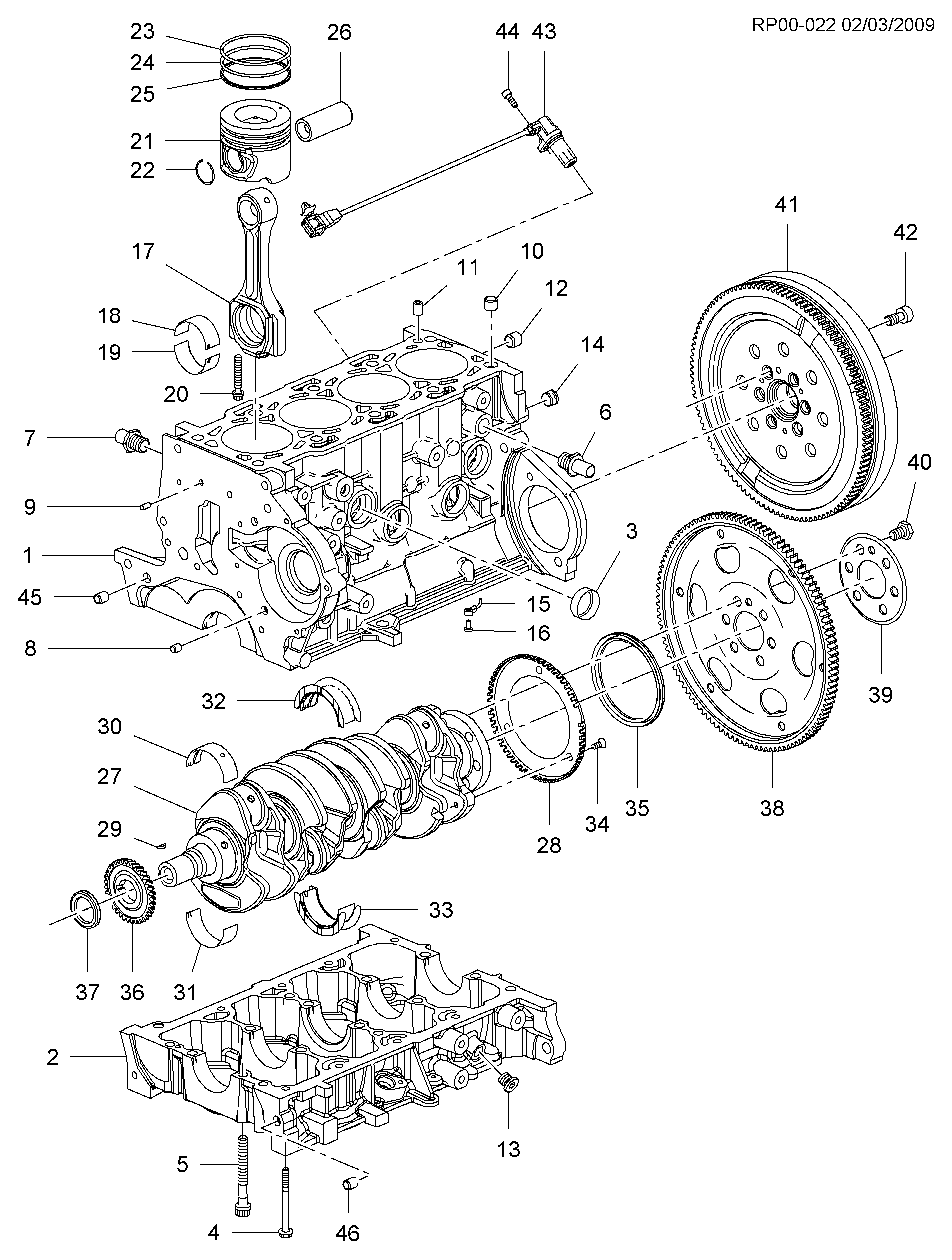 Vauxhall 96440233 - Vārpstas blīvgredzens, Kloķvārpsta ps1.lv