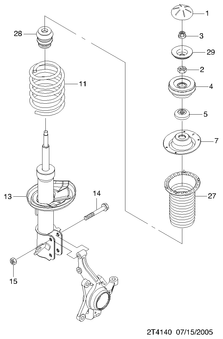 Chevrolet 96653232 - Amortizators ps1.lv