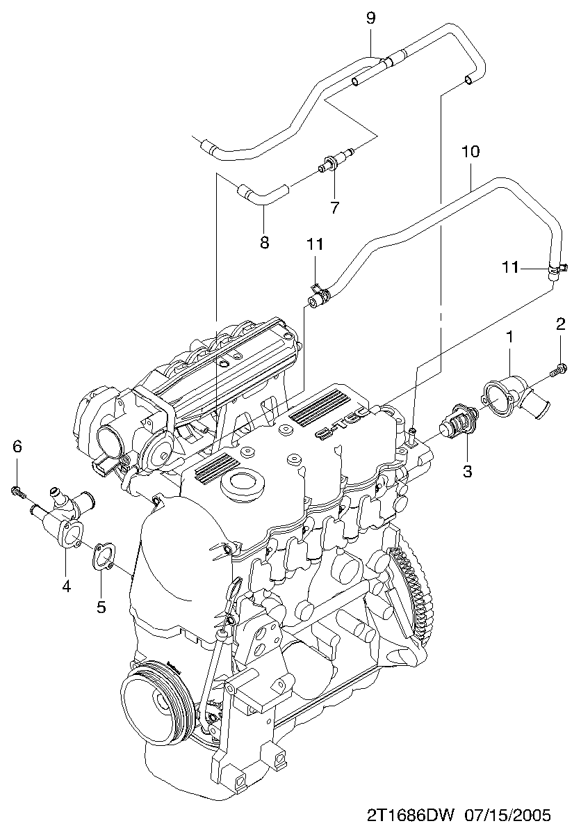 DAEWOO 96610574 - Termostats, Dzesēšanas šķidrums ps1.lv