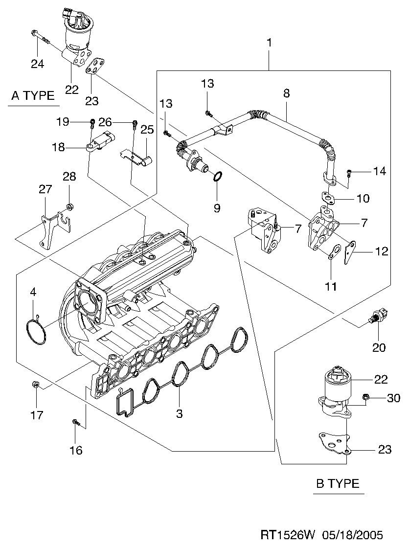 DAEWOO 96325535 - Izpl. gāzu recirkulācijas vārsts ps1.lv