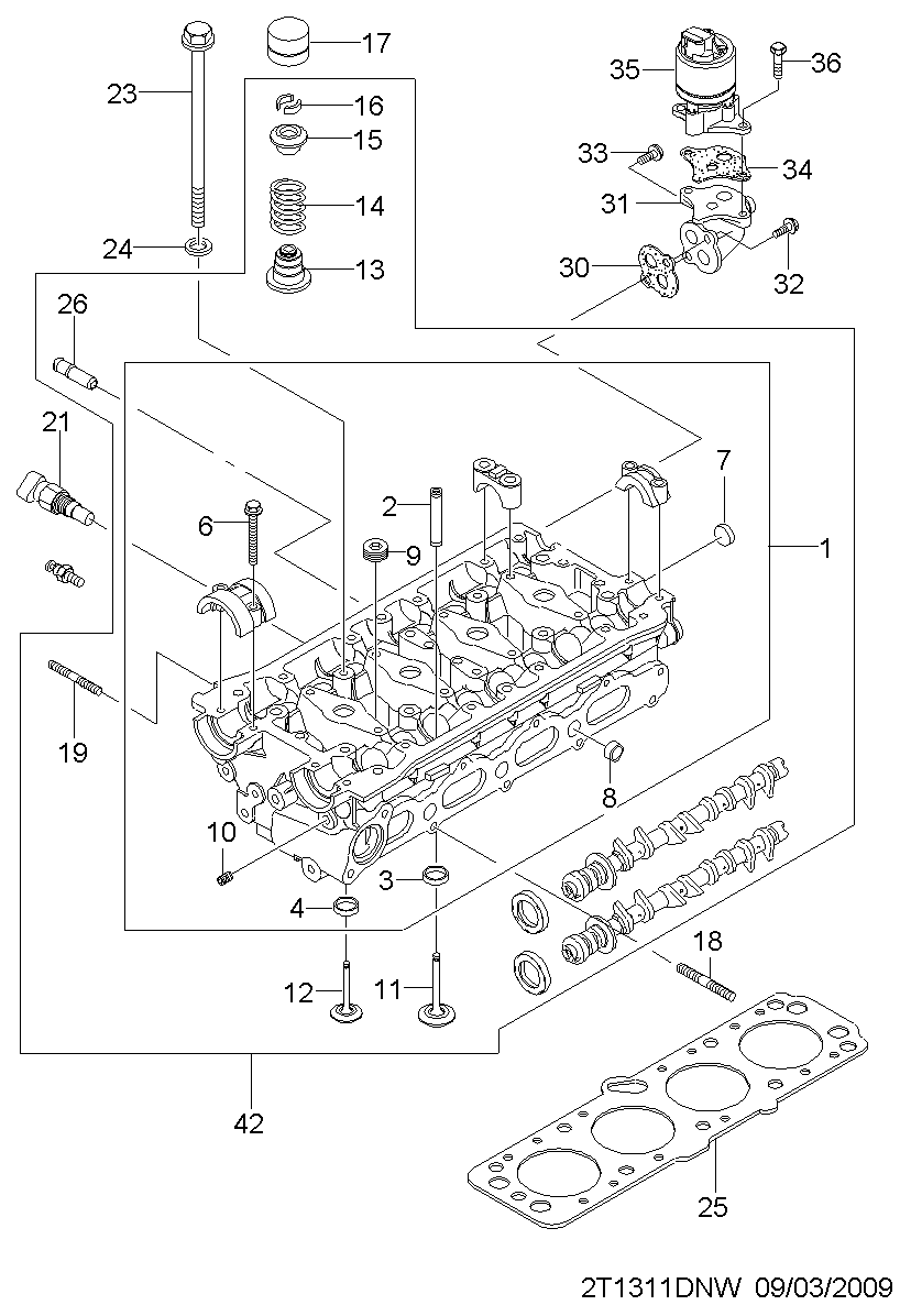 Chevrolet 94501031 - Cilindru galvas skrūvju komplekts ps1.lv