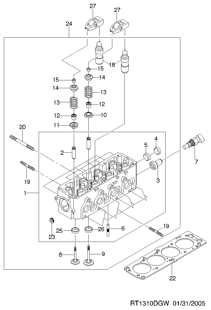 DAEWOO 96391434 - Blīve, Motora bloka galva ps1.lv