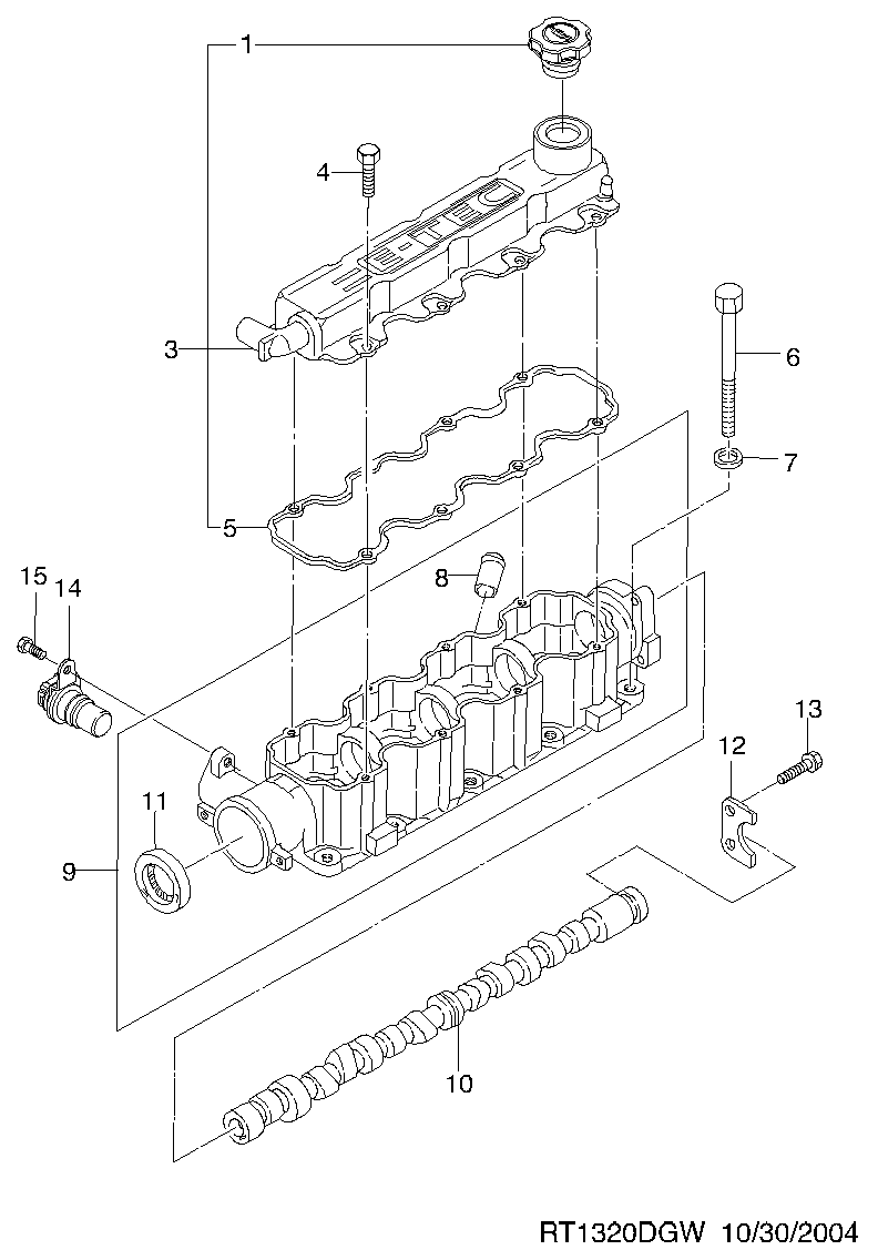 General Motors 90280463 - Vārpstas blīvgredzens, Sadales vārpsta ps1.lv