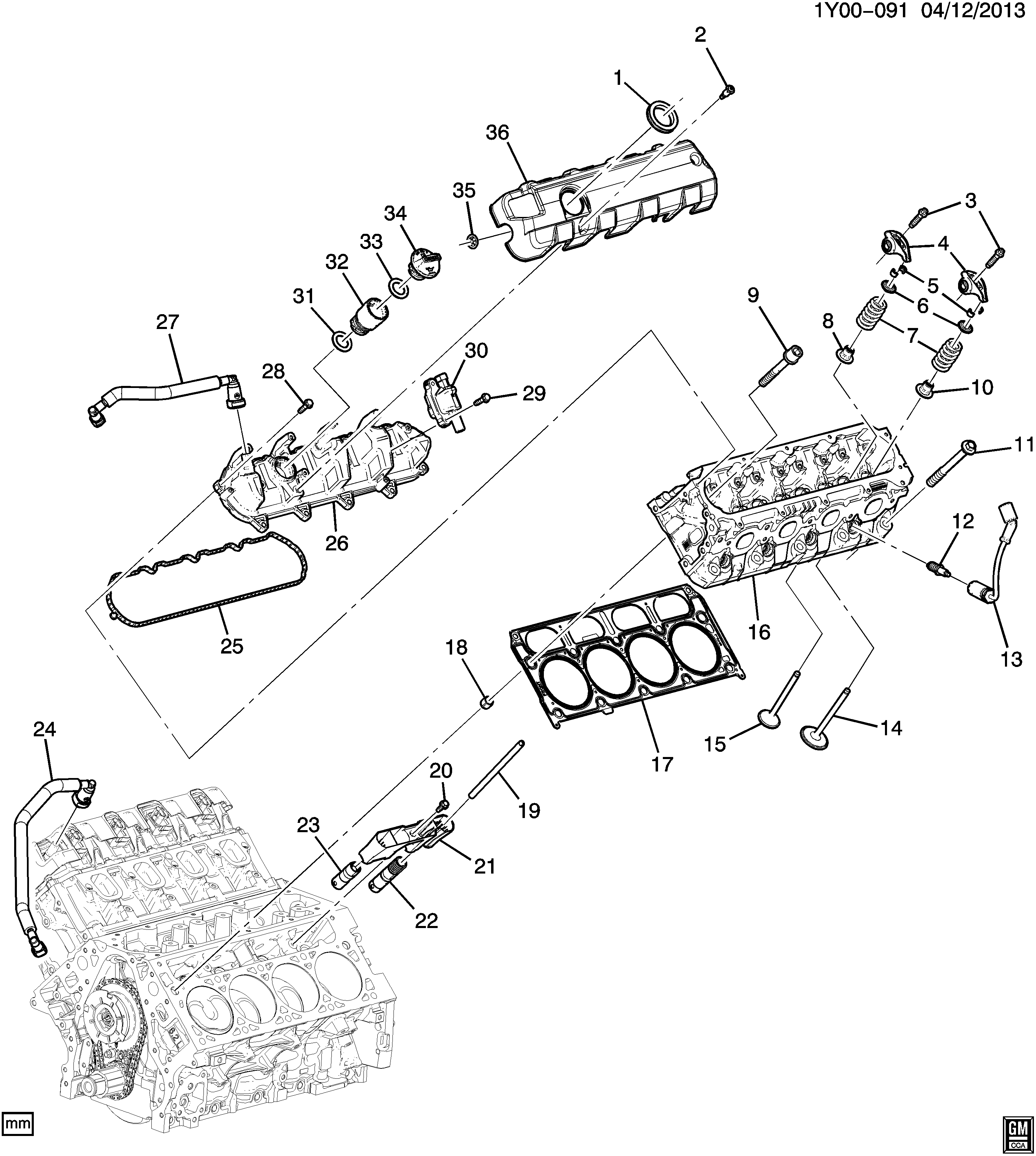 Buick 12645473 - Blīvgredzens, Vārsta kāts ps1.lv