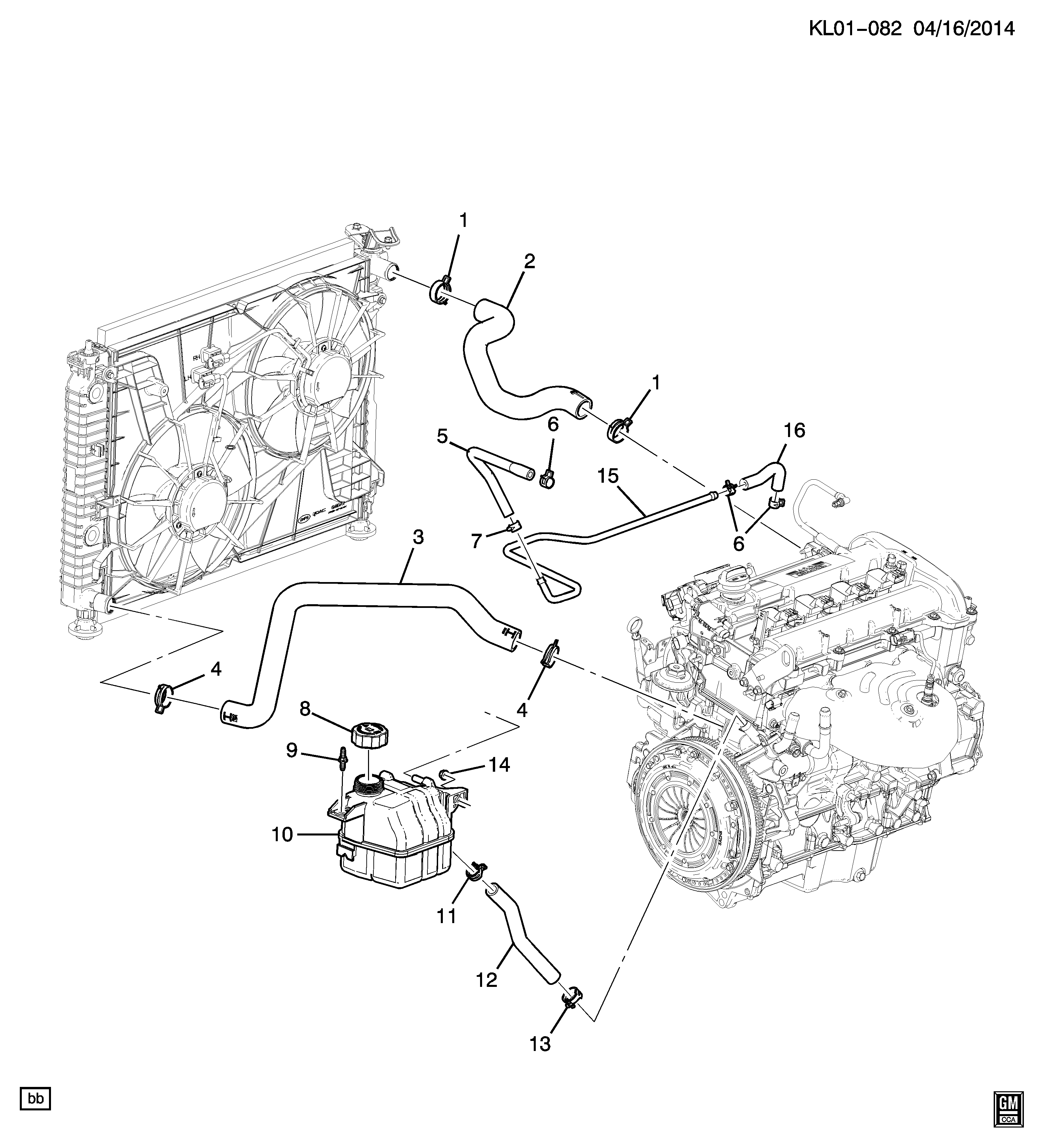 Chevrolet 94539595 - Vāciņš, Dzesēšanas šķidruma rezervuārs ps1.lv