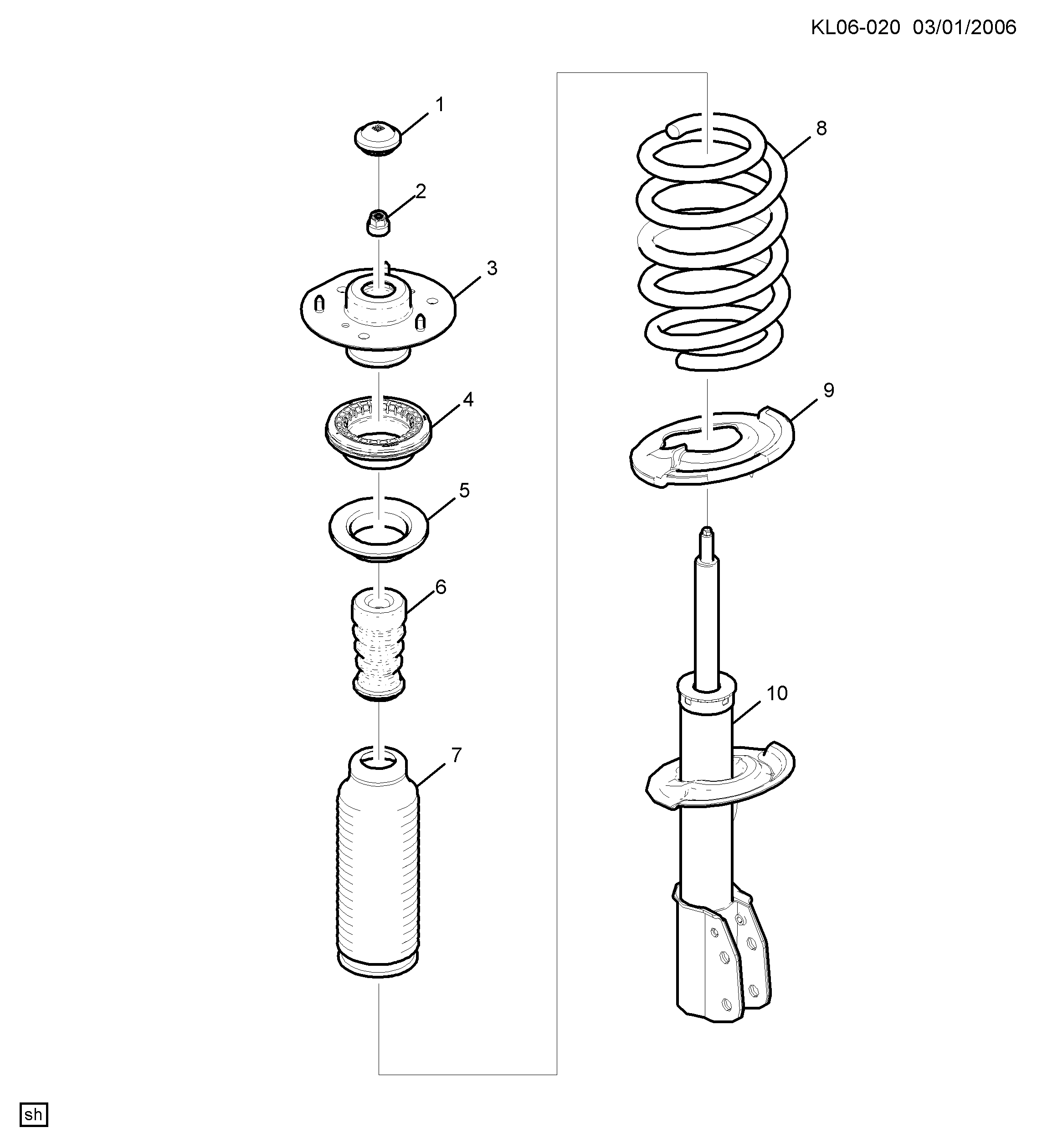 DAEWOO 20945997 - Amortizators ps1.lv