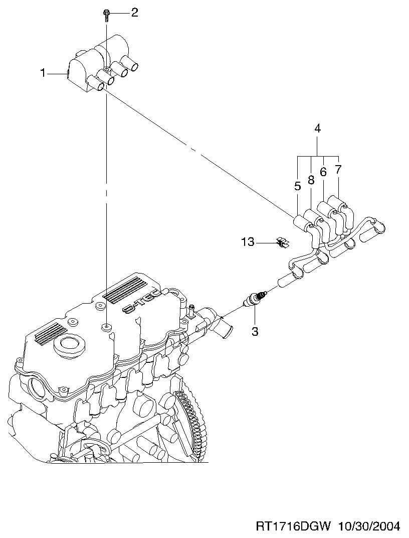 DAEWOO 25184179 - Aizdedzes spole ps1.lv