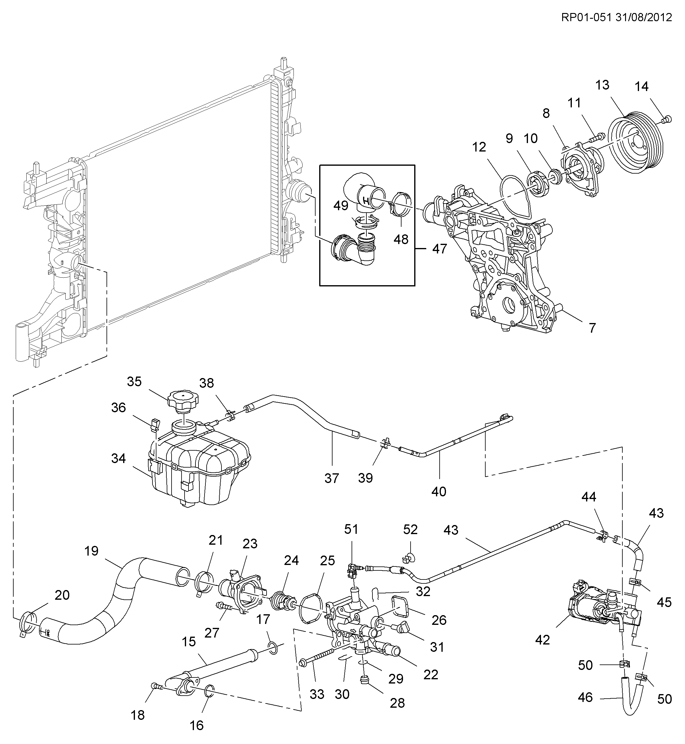 FIAT 5535 1449 - Blīve, Termostats ps1.lv