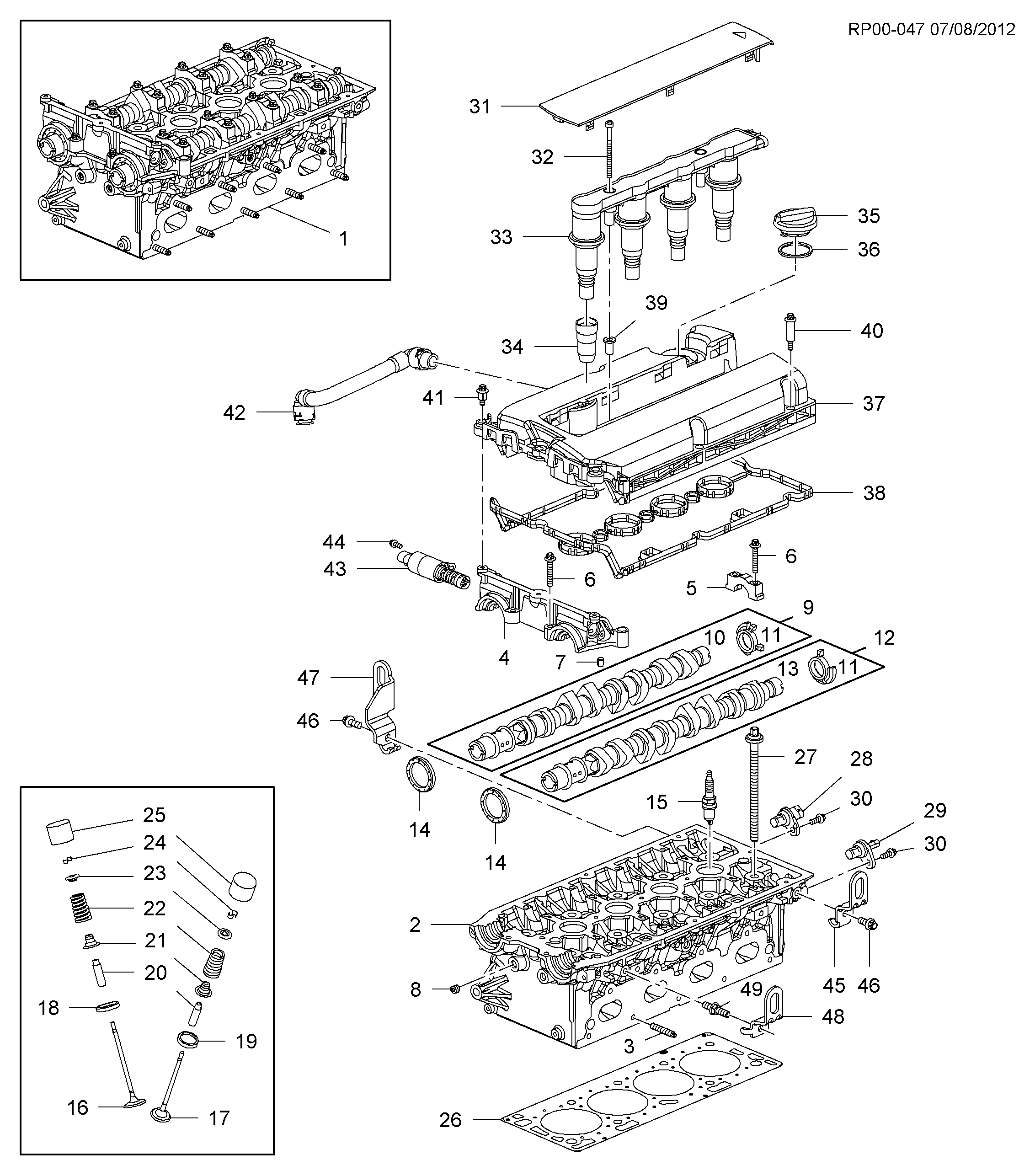 General Motors 55 567 050 - Vadības vārsts, Sadales vārpstas iestatīšana ps1.lv