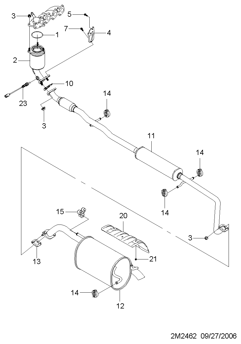 FORD 96395470 - Blīve, Izplūdes caurule ps1.lv